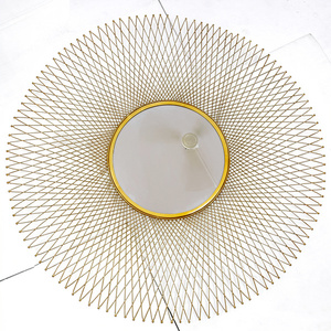 Metal Round <b>Circles</b> Interior Luxury Art Handicraft <b>Wall</b> Hanging House Room Handmade Decorations <b>Wall</b> <b>Mirror</b> - Product Image 1