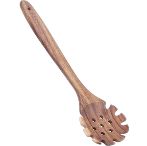 Cuillère à spaghetti en bois en forme d'éventail, manche long, design minimaliste, ustensile de cuisine, cuillère à nouilles en bois - Product Image 6