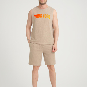 Conjunto de Camiseta sin Mangas y Pantalones Cortos para Hombre, Ropa Deportiva Profesional, Tejido Ligero, Transpirable, Cómodo, Ajuste Atlético - Product Image 6