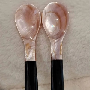 Mother of Pearl <b>Spoon</b> with Horn Handle-Eco-Friendly Business Gift - Product Image 1