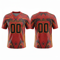 Maillot de football américain personnalisé pour adultes, respirant, à manches courtes, t-shirt de sport, uniforme d'équipe personnalisé, 100% polyester