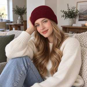 Custom Embroidery Beanie-Personalized Logo/Text,<b>Warm</b> Knit <b>Hat</b>,unisex Winter <b>Hat</b>,Street wear Kids and Adults - Product Image 3