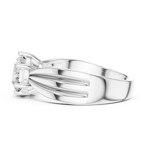 Luxury 925 Sterling Silver Emerald Cut Moissanite <b>Diamond</b> <b>Ring</b> Factory Wholesale Custom Jewelry Manufacturer - Product Image 2