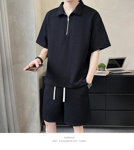 Conjunto Deportivo Casual de Verano para Hombre, Camiseta Polo de Manga Corta con Cuello Camisero, Tejido Jacquard Ligero, Nueva Colección - Product Image 6