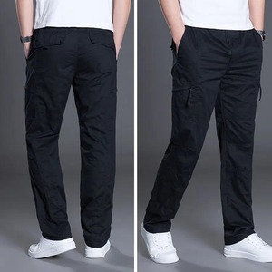 Vintage Casual Lightweight Canvas Pants Custom Cotton/Polyester Wide Leg Cargo Double Knee <b>Work</b> <b>Jeans</b> for Men - Product Image 4