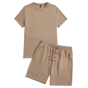 Ensemble 2 pièces d'été décontracté pour hommes, nouveau design, chemises et shorts personnalisés, survêtement avec impression de logo sur mesure, en gros - Product Image 1