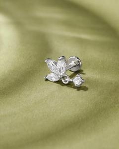 Pendientes de Plata de Ley 925 con Moissanita de Corte Brillante en Varios Tamaños, Personalizables, Regalo para Mujeres y Hombres, para Bodas y Fiestas - Product Image 6