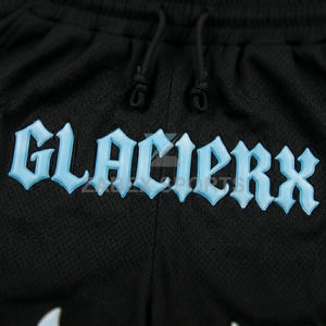 Shorts de sport en maille athlétique 100 % polyester à séchage rapide et respirant, motif flamme urbaine OEM, pour entraînement de basketball ZABEX - Product Image 4