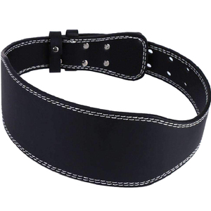 Cowhide Leather Gym Training Belt Buckle Double Prong <b>Back</b> <b>Support</b> Non-Slip Fitness Customizable Logo Body Building Custom - Product Image 2