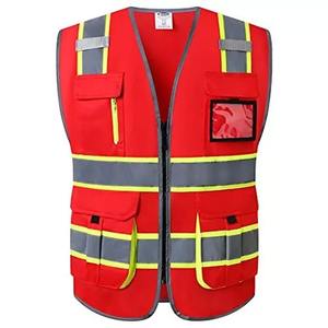 Wholesale Price Best Selling Safety Vest <b>Top</b> New Style Fire Proof <b>Reflective</b> With Pocket Polyester Safety Vest - Product Image 2