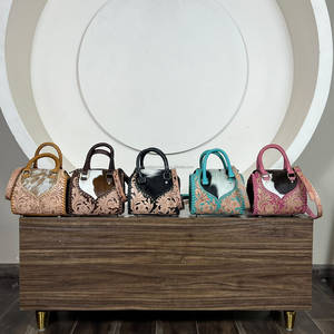 Nouveau Sac à Main Western Speedy en Cuir de Vachette Personnalisé et Gravé, Motif Floral, Fait Main, pour Femme, Collection 2026 - Product Image 2