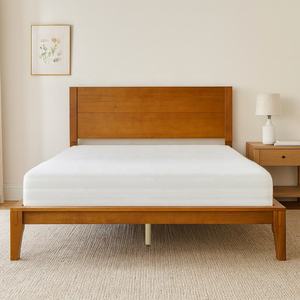 OEM/ODM Wholesale <b>Queen</b> <b>Size</b> RubberWood <b>Bed</b> Frame Minimaliist Bedroom Furniture Japanese Joinery Style Platform <b>Bed</b> No-Tool - Product Image 1