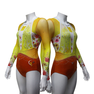 2026 Justaucorps de gymnastique et de danse une pièce pour filles, personnalisé et unique, par sublimation, pour compétition, avec services OEM - Product Image 1