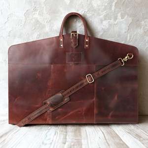 Housse de vêtement en cuir faite main de qualité supérieure, sac de transport pour costume, sac de voyage robuste à fermeture éclair, bagage décontracté et professionnel, vente en gros - Product Image 1