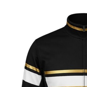 <b>Men</b> Black Gold Hockey Sports <b>Jacket</b> Polyester Athletic Wear Team Training <b>Jacket</b> Outdoor Sports Uniform Performance Apparel - Product Image 3
