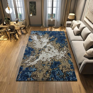 พรมปูพื้นทรงสี่เหลี่ยมผืนผ้า ผลิตตามสั่ง (OEM) ทอด้วยมือจากเส้นใยโพลีเอสเตอร์ กันลื่น ลายปักหลากสี ขนาด 9x12 ฟุต สไตล์โมเดิร์น เหมาะสำหรับห้องนั่งเล่น - Product Image 1