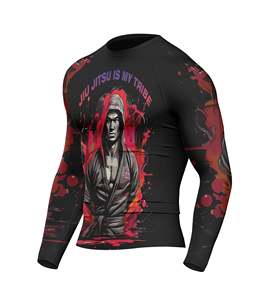 Solid Color Men <b>Long</b> <b>Sleeves</b> Rash Guard for Fitness Wear Quick Dry And Comfortable Men Rash Guard for Sale - Product Image 3