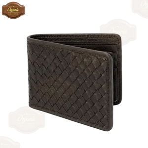 Handmade Woven Heritage Leather <b>Wallet</b> | Genuine Leather Bifold <b>Wallet</b> Men | Slim Vintage Style <b>RFID</b> <b>Blocking</b> Eco-Friendly PVC - Product Image 1