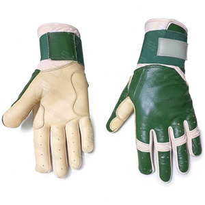 Gants de frappe de baseball souples professionnels en cuir véritable personnalisés avec un design unique pour l'entraînement des adultes et des jeunes ambidextre - Product Image 1