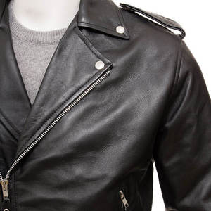 Veste en cuir noire pour homme de qualité supérieure, coupe-vent imperméable, style streetwear, couleurs et tailles personnalisées pour l'hiver - Product Image 3