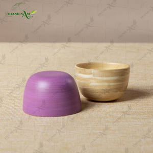 Nouveauté Bol à riz en bambou jetable coloré personnalisé pour salade et nouilles Produit écologique de fête de fabricant du Vietnam - Product Image 3