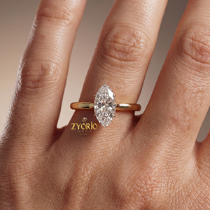 Marquise Cut Lab Grown Diamond Sterling <b>Silver</b> Wedding Party Engagement <b>Ring</b> Matte Finish Domed <b>Solitaire</b> Band - Product Image 6