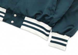 Blouson bomber uni pour homme, col montant, fermeture éclair, coupe classique, vêtement décontracté d'automne, matière polyester - Product Image 3