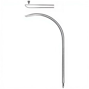 Aiguille de Redon 19,5 cm / 7-3/4 pouces, 16 Charr, entièrement courbée, chirurgicale, avec pointe de couteau et extrémité filetée - Product Image 1