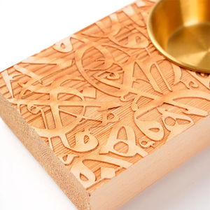 Brûleur à Bakhoor en bois artisanal WoodAura Heritage, porte-encens en bois naturel avec un design arabe élégant pour la décoration de la maison - Product Image 5