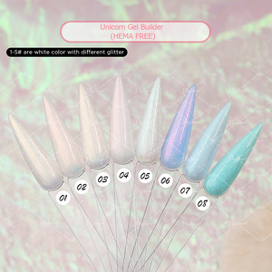Hema Free Unicom <strong>Gel</strong> Builder Mermaid <strong>Gel</strong> Extension <strong>Nail</strong> Milky Glitter Building <strong>Gel</strong> with Pearly Topping for <strong>Nails</strong> - Product Image 3