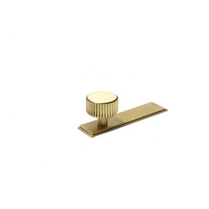 Modern Bronze Rectangle Back-plate Furniture Handle with Knurle Design Drawer Pull Durable Cabinet Knob for Home Office Dresser - Product Image 6
