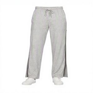 Pantalones Deportivos de Felpa de Algodón Premium para Hombre, Estilo Vintage, Ecológicos, de Pierna Ancha, Corte Recto, OEM - Product Image 4