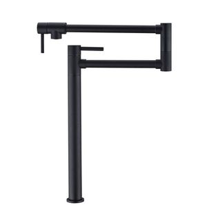 Rubinetto da Cucina in Ottone a Forma di Pentola con Maniglia Allungata, Finitura Spazzolata, Miscelatore da Cucina - Product Image 6