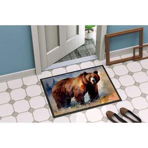Grizzly Bear Doormat Non-Slip Washable Low Pile Indoor/Outdoor Entryway <b>Rug</b> 24H X 36W Front Door Mat - Product Image 4