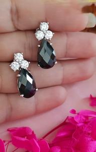 Aretes de Lujo de Alta Calidad en Latón Plateado con Circonitas para Mujer, Regalo de Boda, para Fiestas, a la Moda - Product Image 3