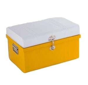 Boîte de rangement en métal blanc pour vêtements et bijoux, légère et robuste, avec serrure, pour usage domestique - Product Image 3