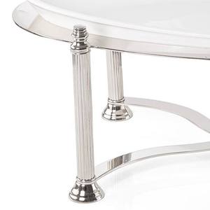 Luxury Stainless Steel Oval Buffet <b>Serving</b> Tray Catering Food Warmer Stand <b>Set</b> with Twin Fuel Holders - Product Image 4