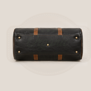 Bolsa de Viaje de Cuero Genuino Premium para Hombre - Bolsa de Gimnasio y Fin de Semana de Gran Capacidad en Negro y Marrón - Product Image 2