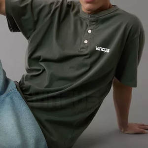 Camisetas Henley para Hombre, Duraderas, de Manga Corta, Ecológicas, de Secado Rápido, Transpirables, Ligeras y Cómodas, 100% Algodón - Product Image 5