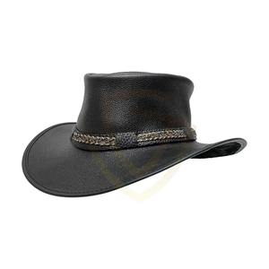 Sombreros de Vaquero de Cuero al por Mayor, Estilo Único, Logotipo Personalizado, Fabricante, Sombreros de Vaquero para Viajes y Actividades al Aire Libre - Product Image 1