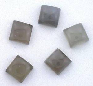 Pierre de lune grise naturelle de qualité, cabochon carré arc-en-ciel, dos plat, pierre précieuse en vrac pour la fabrication de bijoux, bracelet pour elle - Product Image 6