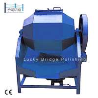 150L - 1000L Mass Finishing Rotary Barrel Tumbling Machines Hersteller Rotary Barrel Finishing Polish ing Machine