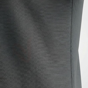 Polo à manches courtes gris foncé pour homme, 100% polyester piqué, respirant, coupe classique, design tricoté uni - Product Image 5