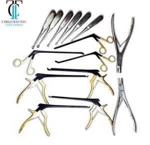 Kerrison Rongeurs & Bone Curettes Set for Spine <b>Neurosurgery</b> Orthopedic Surgical <b>Instruments</b> - Product Image 1