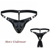 Sous-vêtements sexy pour hommes en similicuir, string, caleçons sexy pour hommes