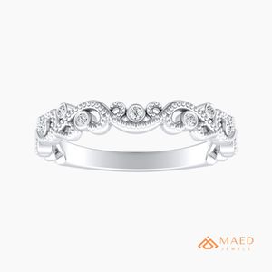 Anillo de Boda Vintage de Plata de Ley 925 con Diamante Moissanita, Anillo de Eternidad para Mujer, EE. UU. - Product Image 1