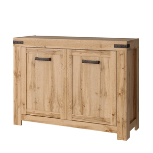 Aparador de madera maciza rústica de lujo moderno con tiradores metálicos, mueble de almacenamiento moderno estilo granja para dormitorio o comedor - Product Image 3