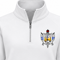 Sweat-shirt demi-zip blanc pour femme Sigma Gamma Rho, avec lettres grecques, pull de sororité, personnalisé, style universitaire, décontracté, mode urbaine