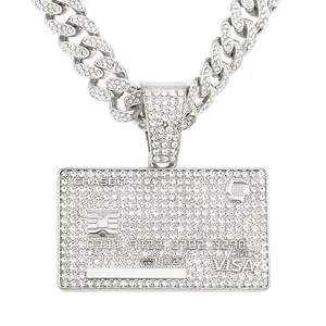 Mens Hip Hop Moissanite Gold Plated 925 Silver Cuban Link Pendant Necklace Bling <b>Ice</b> <b>Out</b> Jewelry Statement <b>Chain</b> - Product Image 2