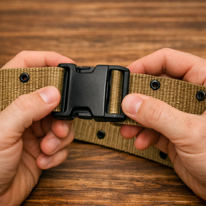 เข็มขัดคาดเอวกลางแจ้งแบบปรับได้พร้อมหัวเข็มขัดปลดเร็ว เข็มขัดอเนกประสงค์สำหรับงานหนัก เหมาะสำหรับการทำงาน เดินป่า และใช้ในชีวิตประจำวัน - Product Image 3